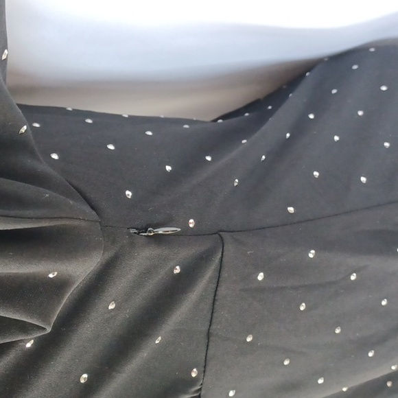 Express Dress With Rhinestones Black Womens Size M, 17" PTP, 32"L - Picture 4 of 9